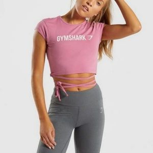 Women’s GYMSHARK ribbon crop top